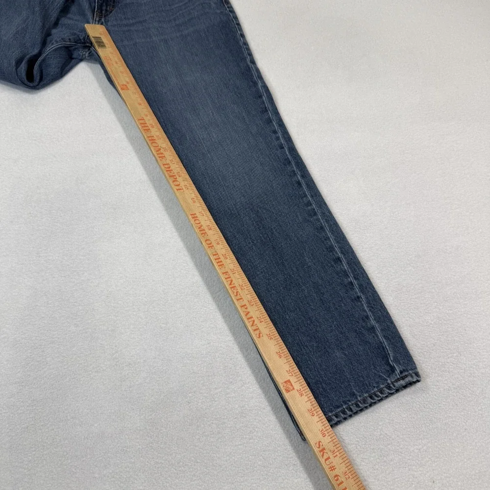 J Crew Jeans men's 33x30 Blue Denim The Driggs Straight Fits‎ Whisker Faded